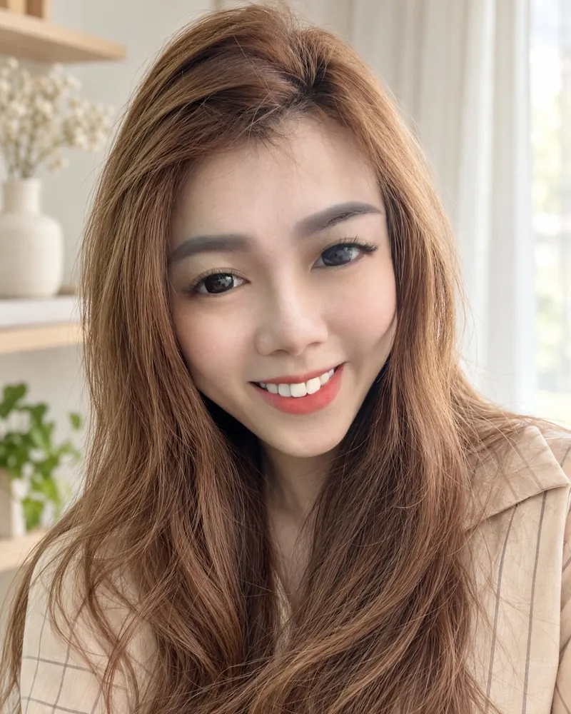 Jimary client headshot showing her real brow result