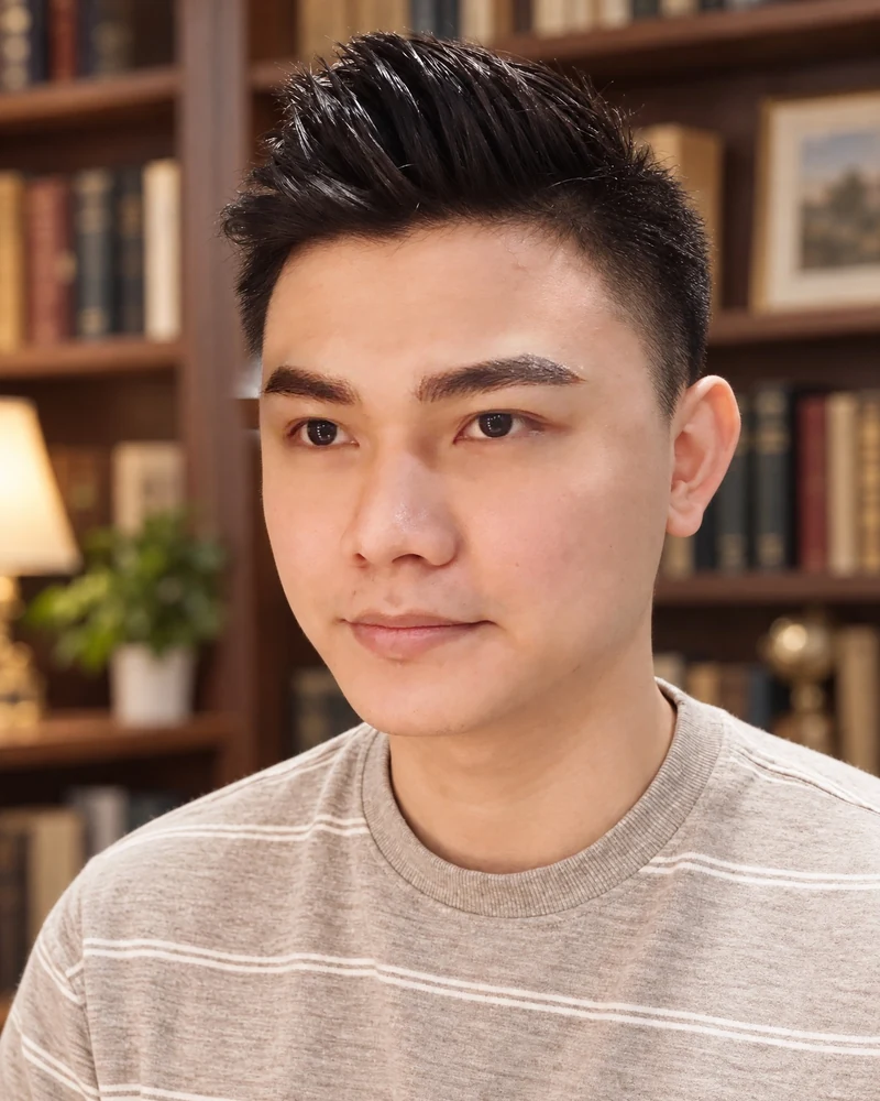 Jimary client headshot showing his real brow result