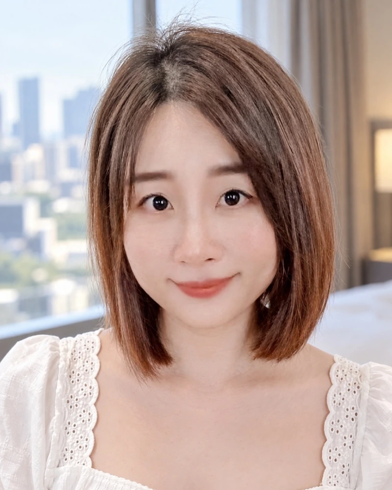 Jimary client headshot showing her real brow result